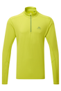 Mountain Equipment Cerrig Men's LS Zip T Outdoor Action Vine Green- Front