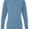 Mountain Equipment Cerrig Women's LS Zip T Outdoor Action Stellar Blue- Front