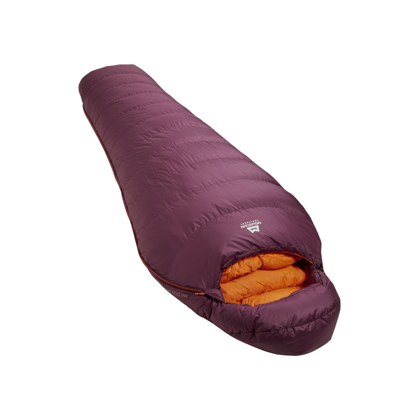 Mountain Equipment Classic Eco 750 Women's Sleeping Bag (-14°C/7°F)  Raisin- Slanted