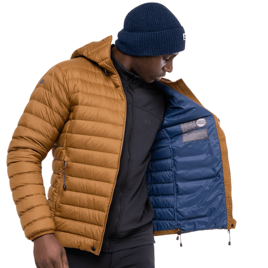 Mountain Equipment Earthrise Hooded Men's Jacket Outdoor Action Walnut- Inner Zipped Pocket