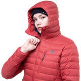 Mountain Equipment Earthrise Hooded Women's Jacket Outdoor Action Rosewood - Hood