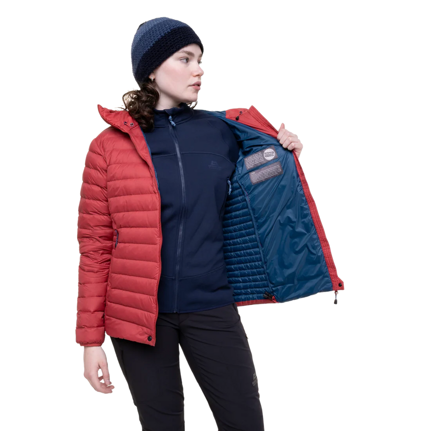 Mountain Equipment Earthrise Hooded Women's Jacket Outdoor Action Rosewood - Inner