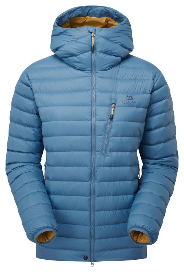 Mountain Equipment Earthrise Hooded Women's Jacket Outdoor Action Stellar Blue- Front