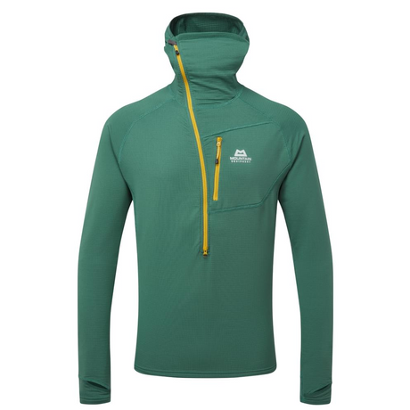 Mountain Equipment Eclipse Hooded Men's Zip T Outdoor Action Fern- Front