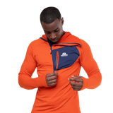 Mountain Equipment Eclipse Hooded Men's Zip T Outdoor Action Magma/Medieval- Chest Pocket