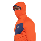 Mountain Equipment Eclipse Hooded Men's Zip T Outdoor Action Magma/Medieval- Face Panel