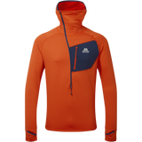 Mountain Equipment Eclipse Hooded Men's Zip T Outdoor Action Magma/Medieval- Front