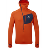 Mountain Equipment Eclipse Hooded Men's Zip T Outdoor Action Magma/Medieval- Front