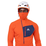 Mountain Equipment Eclipse Hooded Men's Zip T Outdoor Action Magma/Medieval- Helmet Compatible Hood