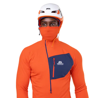 Mountain Equipment Eclipse Hooded Men's Zip T Outdoor Action Magma/Medieval- Helmet Compatible Hood