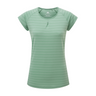 Mountain Equipment Equinox Women's Tee Outdoor Action Lichen Stripe- Front
