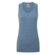 Mountain Equipment Equinox Women's Vest Outdoor Action Bluefin Stripe- Front