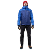 Mountain Equipment Fitzroy Men's Jacket Outdoor Action Admiral/Atlantic- Front fit on Model