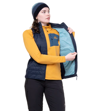 Mountain Equipment Fractal Women's Vest Outdoor Action Cosmos- Inner Pocket
