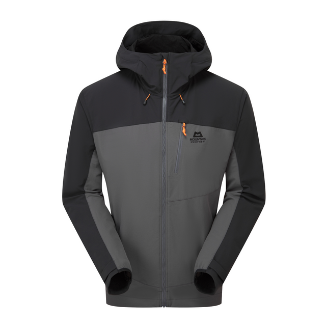 Mountain Equipment Frontier Men's Jacket Outdoor Action Anvil Grey/Black- Front
