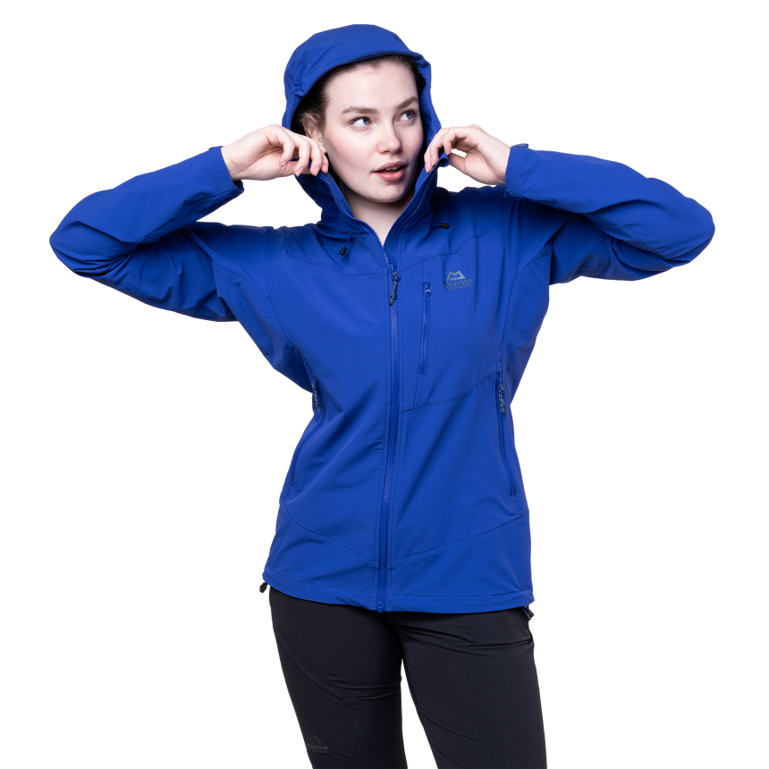 Mountain Equipment Frontier Women's Jacket Outdoor Action Clematis - Mountain HC Hood