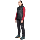 Mountain Equipment Frostline Women's Vest Outdoor Action Black- Full Front Fit