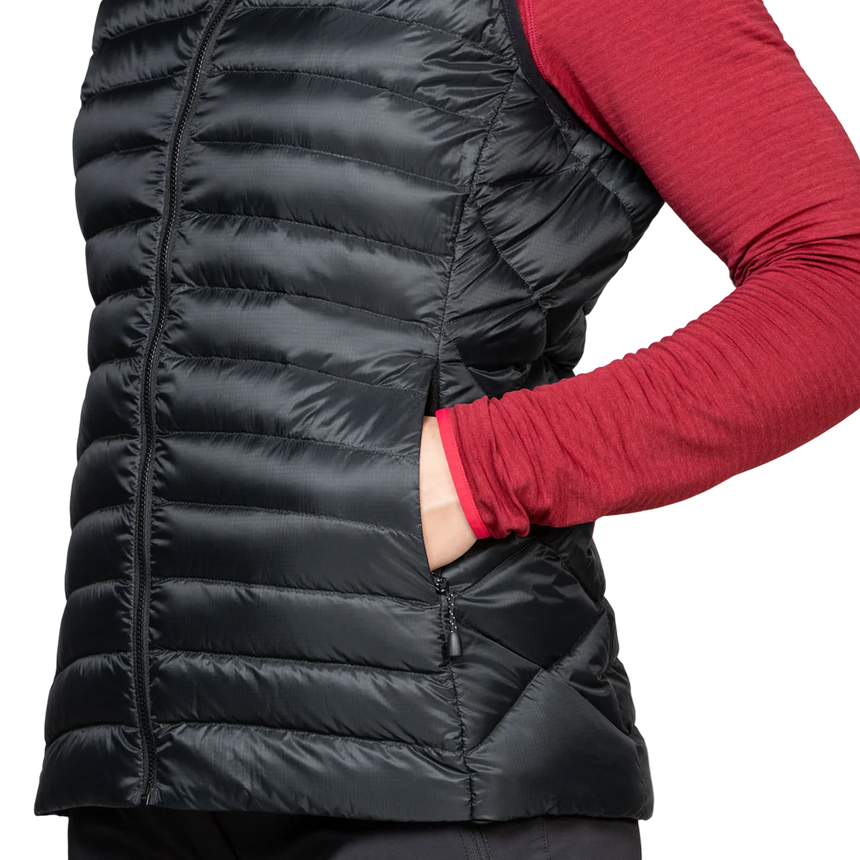 Mountain Equipment Frostline Women's Vest Outdoor Action Black- Hand Pocket