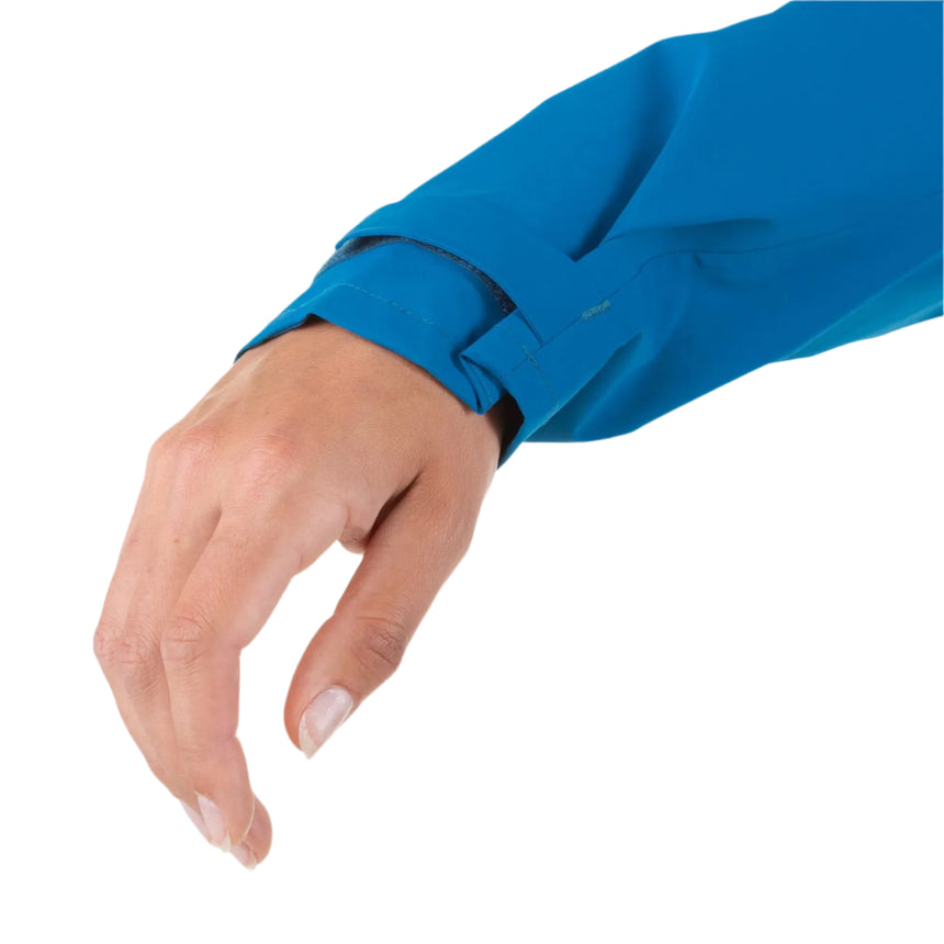 Mountain Equipment Garwhal GORE-TEX Women's Jacket Outdoor Action Mykonos Blue- Cuff