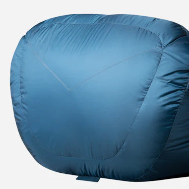 Mountain Equipment Helium 800 Sleeping Bag Outdoor Action Majolica Blue- Foot box