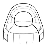 Mountain Equipment Helium 800 Women's Sleeping Bag Medieval Blue- anatomically shaped hood