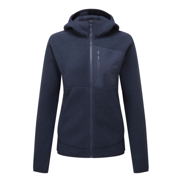 Mountain Equipment Highpile Hooded Women's Jacket Outdoor Action Cosmos- Front