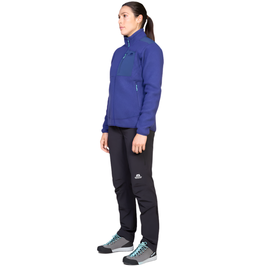 Mountain Equipment Highpile Women's Jacket Outdoor Action Amethyst/Medieval Blue- Full Length