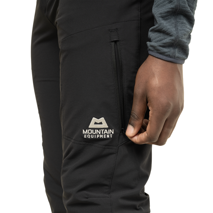 Mountain Equipment Ibex Mountain Men's Pant Outdoor Action Black- Zipped Thigh Pocket
