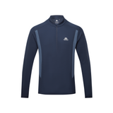 Mountain Equipment Ignis Long Sleeve Men's Zip Tee Outdoor Action Cosmos/Dusk- Front