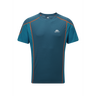 Mountain Equipment Ignis Men's Tee Outdoor Action Majolica/Alto Blue- front
