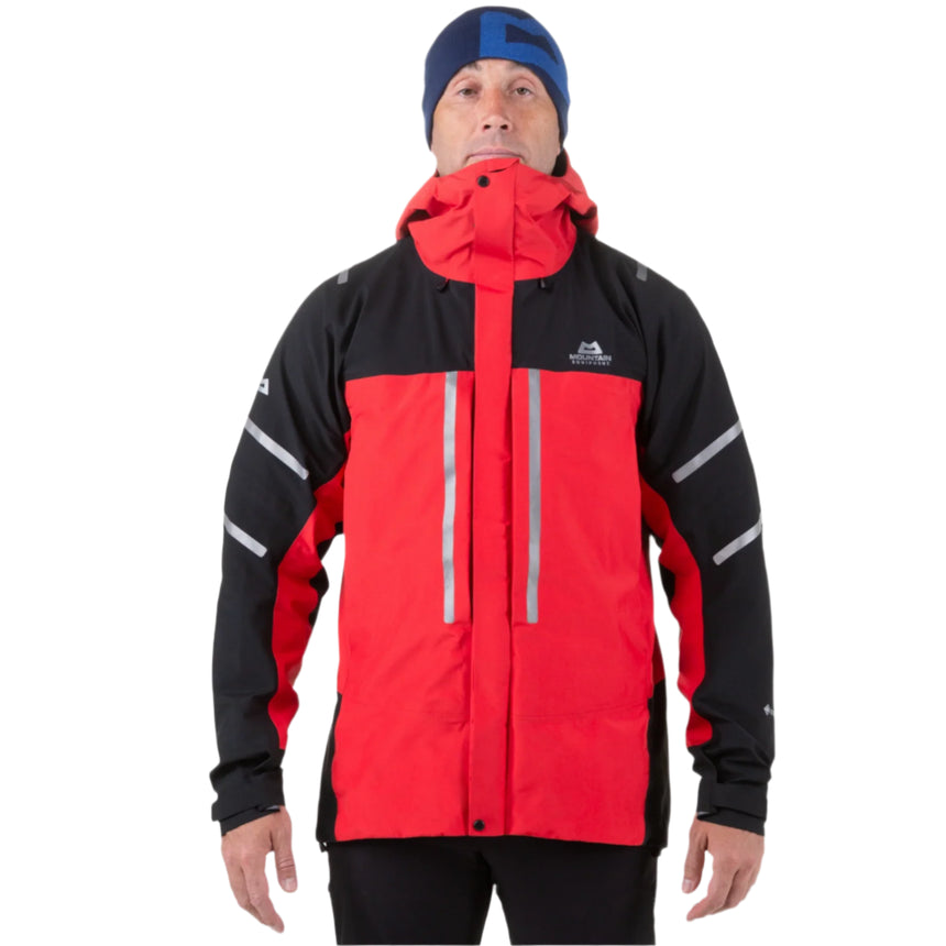 Mountain Equipment Kongur MRT GORE-TEX® Jacket Outdoor Action Imperial Red/Black- Front Length