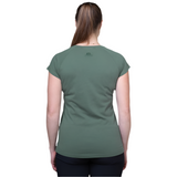Mountain Equipment Leaf Women's Tee Outdoor Action Sage- Back fit