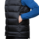 Mountain Equipment Lightline Men's Vest Outdoor Action Black- Zipped Handwarmer Pocket