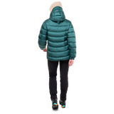 Mountain Equipment Lightline Women's Jacket Outdoor Action Deep Teal- Back Fit on Model