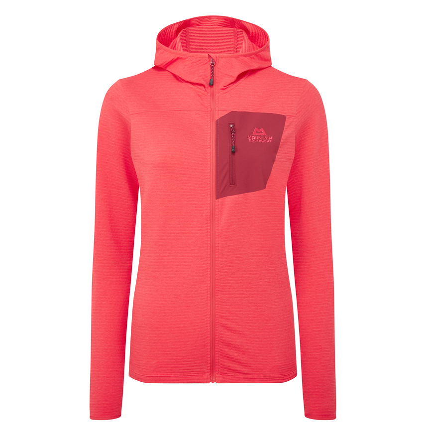 Mountain Equipment Lumiko Hooded Women's Jacket Outdoor Action Hibiscus/Tibetan- Front