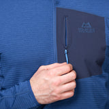 Mountain Equipment Lumiko Men's Zip T Outdoor Action Admiral/Cosmos- Chest Pocket