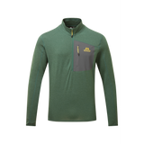 Mountain Equipment Lumiko Men's Zip T Outdoor Action Fern/Ombre- Front