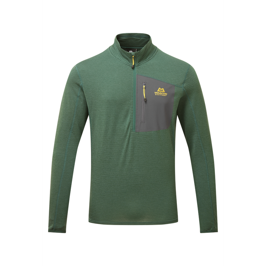 Mountain Equipment Lumiko Men's Zip T Outdoor Action Fern/Ombre- Front