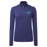 Mountain Equipment Lumiko Women's Zip T Outdoor Action Amethyst/Medieval- Front