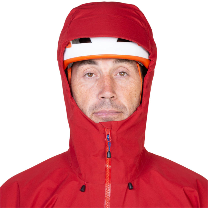 Mountain Equipment Makalu GORE-TEX Men's Jacket Imperial Red/Crimson- Helmet Compatible Hood