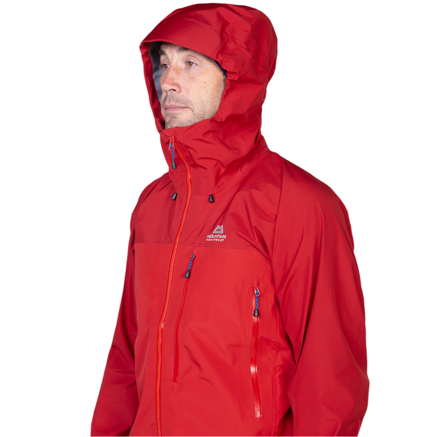 Mountain Equipment Makalu GORE-TEX Men's Jacket Imperial Red/Crimson- Hood Up