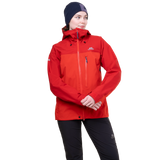 Mountain Equipment Manaslu Women's Jacket Outdoor Action Chili/Crimson- Adjustable & Bonded Cuffs