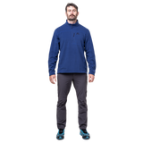 Mountain Equipment Micro Men's Zip T Outdoor Action Admiral Blue- Front Full Fit