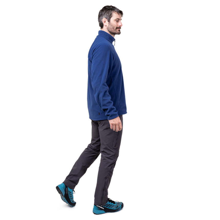 Mountain Equipment Micro Men's Zip T Outdoor Action Admiral Blue- Side Fit