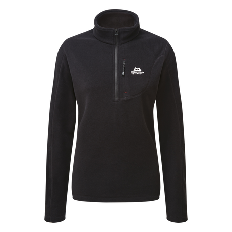 Mountain Equipment Micro Women's Zip-T Fleece Outdoor Action Black- Front