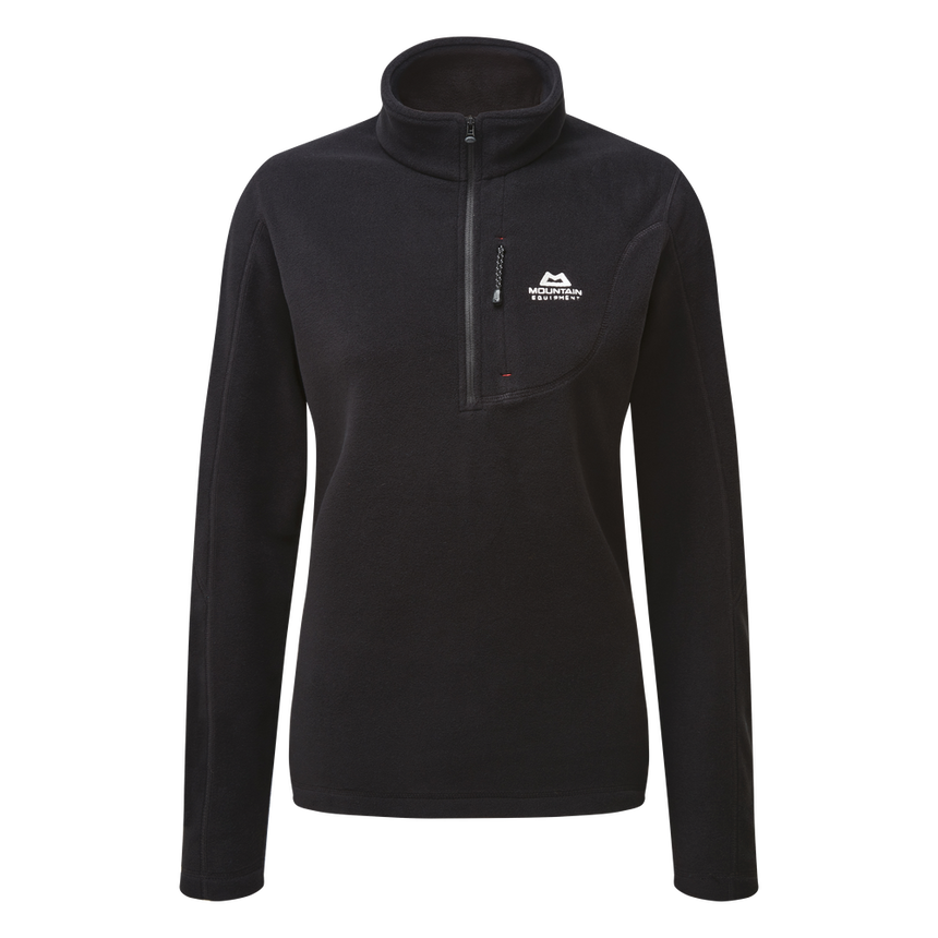 Mountain Equipment Micro Women's Zip-T Fleece Outdoor Action Black- Front