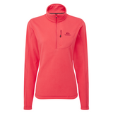 Mountain Equipment Micro Women's Zip-T Fleece Outdoor Action Hibiscus- Front