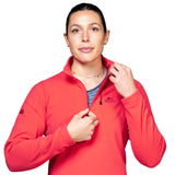 Mountain Equipment Micro Women's Zip-T Fleece Outdoor Action Hibiscus- Front Zip