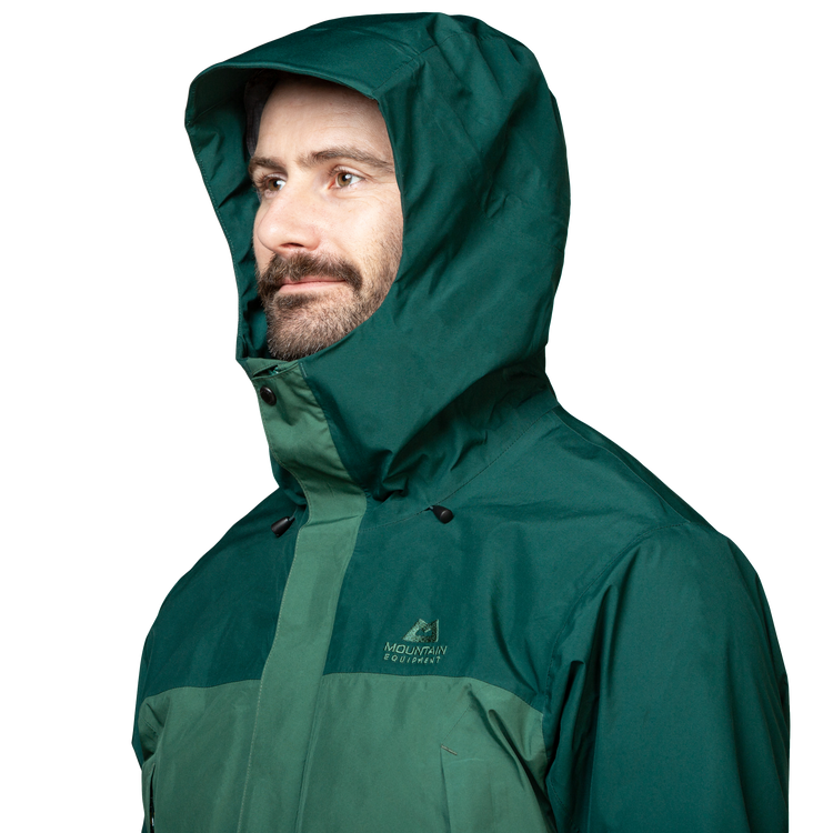 Mountain Equipment Nanda Devi Men's Jacket Outdoor Action Fern/Pine- Hood