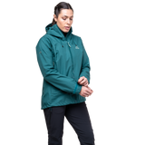 Mountain Equipment Odyssey Women's Jacket Outdoor Action Deep Teal- Adjustable Cuff